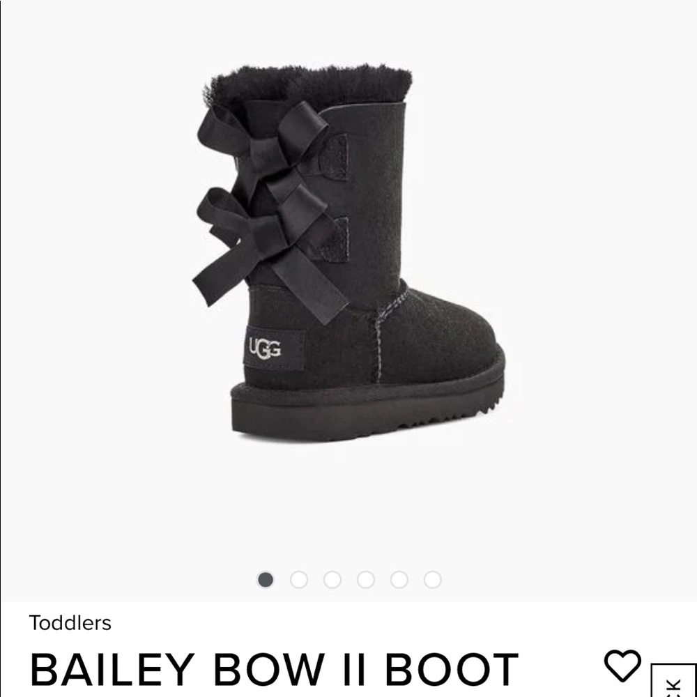 Toddler black Bailey bow ll UGG boots